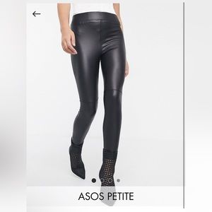 ASOS Petite faux leather leggings